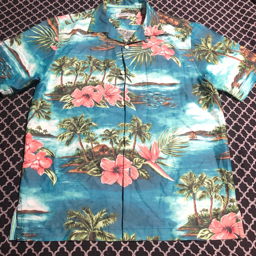 Tommy Bahama The Coconut Point Mens Button Hawaiian Shirt Sz Small Petite N21